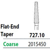 Two Striper FG 727.10 Coarse Diamond Burs, Flat-End Taper. Pack of 5