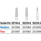 Two Striper FG SE740.8 Fine Diamond Burs, All Ceramic Guide Pin. Pack of 5