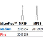 Two Striper FG MP 89 Medium Diamond Burs, Micro-Prep. Pack of 5
