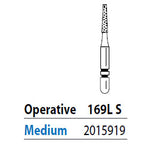 Two Striper ShortCut FG 169L S Medium Diamond Bur, Operative, Short Shank. Pack