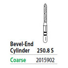 Two Striper ShortCut FG 250.8 S Coarse Diamond Bur Cylinder Bevel-End, Short