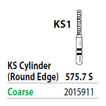 Two Striper ShortCut FG 575.7 S Coarse Diamond Bur KS1 Cylinder Round Edge
