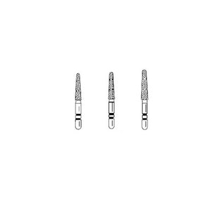 Two Striper ShortCut FG 767.8 S Coarse Diamond Bur Round-End Taper, Short