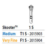 Two Striper Skooter FG 1 (F1) S Very Fine Skooter Diamond Bur, Short Shank