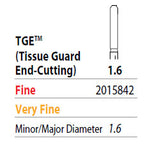 Two Striper FG 1.6 Fine TGE (Tissue Guard End-Cutting) Diamond Bur. Refine