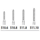Two Striper FG #511.10 Modified Beveled Cylinder Coarse Diamond Bur, Pack of 5