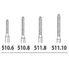 Two Striper FG #511.8 Modified Beveled Cylinder Coarse Diamond Bur, Pack of 5