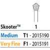 Two Striper Skooter FG 1 (F1) Very Fine Diamond Bur Acorn shaped, Pack of 5