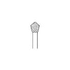 Two Striper Skooter FG 1 (T1) Medium Diamond Bur Acorn shaped. Pack of 5
