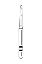 Two Striper FG 781.8 Coarse Diamond Bur Round-End Taper. Pack of 5