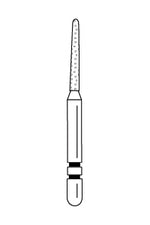 Two Striper FG 781.8 Coarse Diamond Bur Round-End Taper. Pack of 5