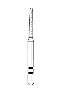 Two Striper FG 781.8 Coarse Diamond Bur Round-End Taper. Pack of 5