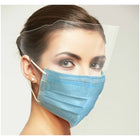 Uniguard Fluidbloq Earloop Mask w/Shield, 4-Ply BLUE 25/Pk