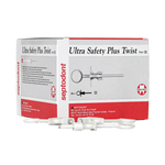 Ultra Safety Plus Twist XL Single Use Pre-Sterilized Syringe Handles, White, 50/bx 01N3500