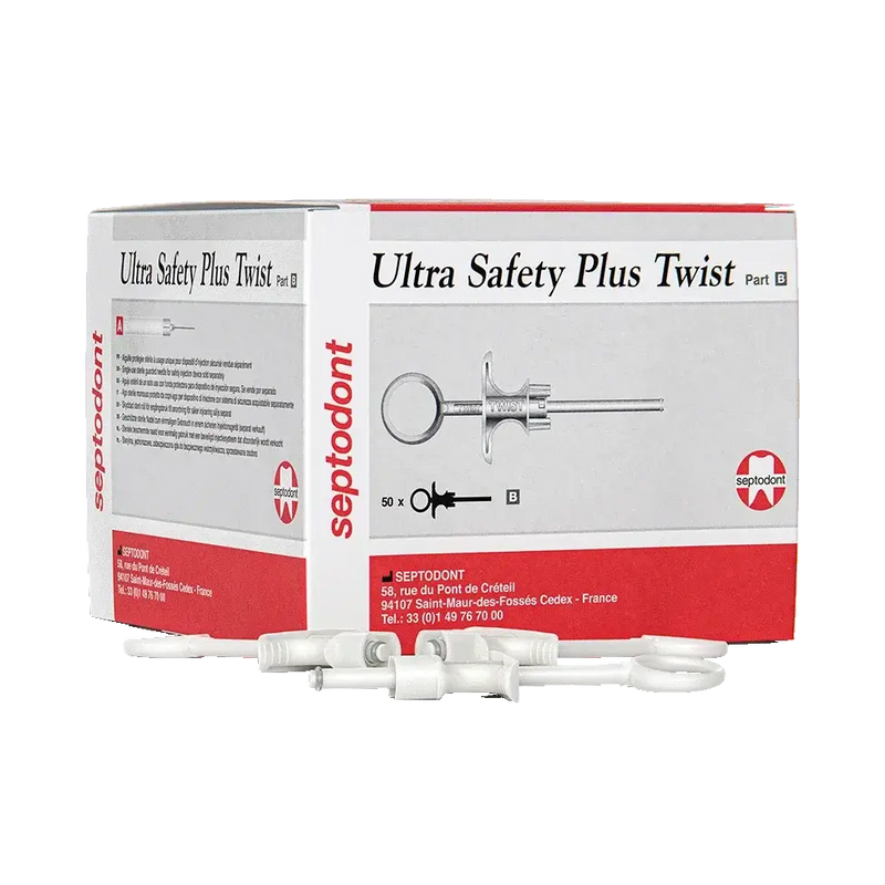 Ultra Safety Plus Twist XL Single Use Pre-Sterilized Syringe Handles, White, 50/bx 01N3500