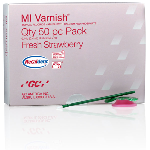 MI Varnish Fresh Strawberry, 50 Unit-Doses (0.44g / 0.4ml each) & 50