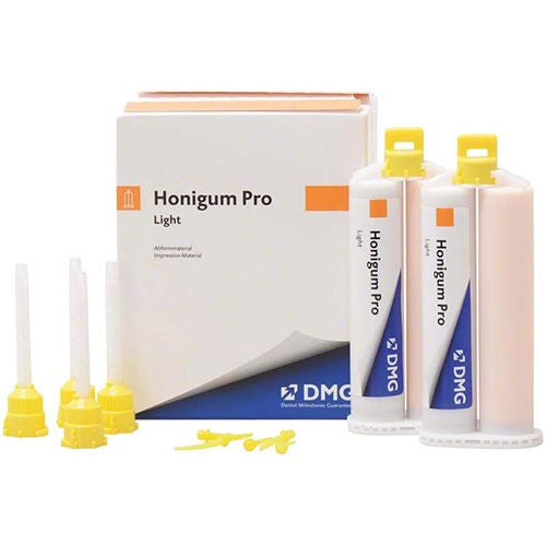 DMG america | Honigum Pro Automix Light Body Quad Fast, (2) 50mL Cartridges, (10) Automix and Intra-Oral Tips/pk | 989831