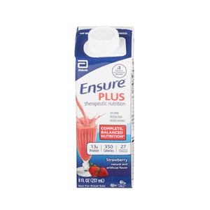 Oral Supplement Ensure Plus Therapeutic Nutrition Strawberry Flavor Liquid 64907-1
