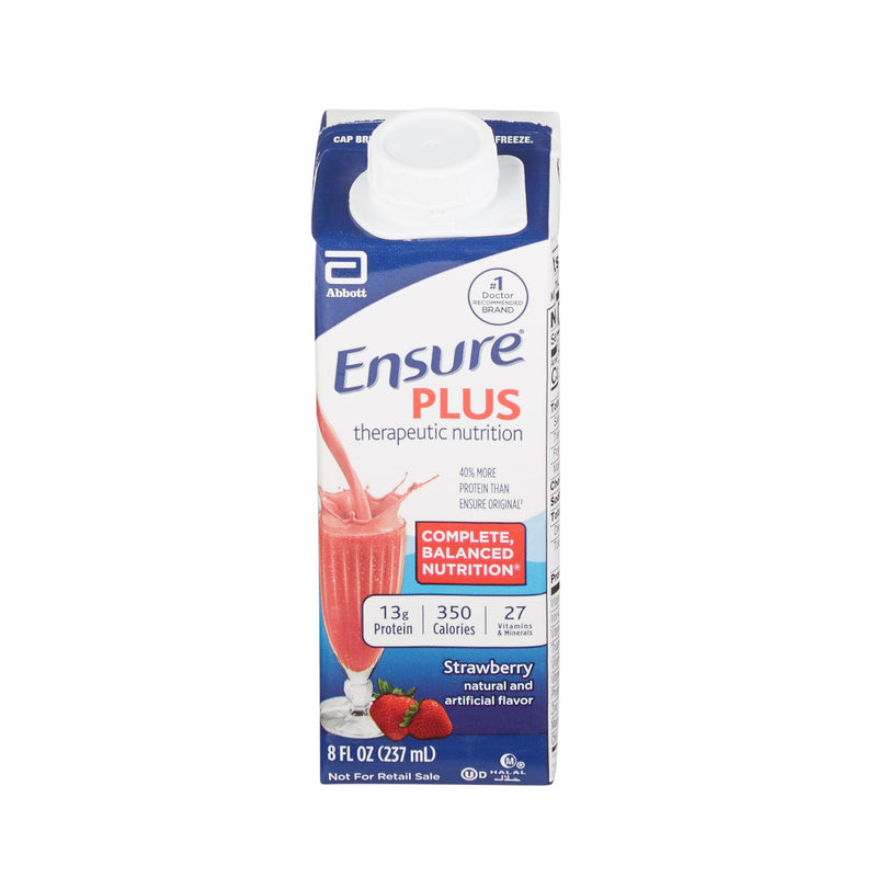 Oral Supplement Ensure Plus Therapeutic Nutrition Strawberry Flavor Liquid 64907-1