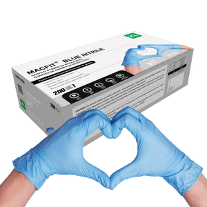 Nitrile Exam Gloves MacFit by SurgiMac | Blue | 200 Count 2219-XL