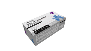 Nitrile Exam Gloves MacSoft by SurgiMac | Blue | Chemo Tested | 300 Count 6116-S