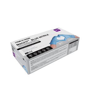 Nitrile Exam Gloves MacFit by SurgiMac | Blue | 100 Count 2115-XS