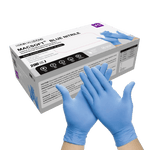 Nitrile Exam Gloves MacSoft by SurgiMac | Blue | Chemo Tested | 200 Count 5116-XS