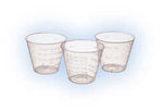 House Brand 1 Oz. Medicine/Mixing Cups - Clear Plastic, Box Of 100 | SurgiMac Dental Supply