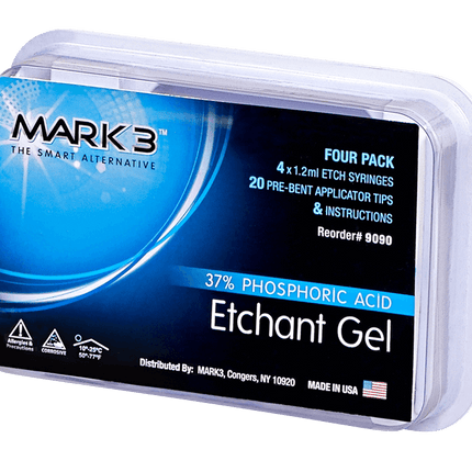 MARK3 Etch Gel 37% Phosphoric Acid 4/pk 1.2ml syringes | 100-9090 | | Cosmetic dentistry products, Dental Supplies, Etchants, Etchants & accessories | MARK3 | SurgiMac