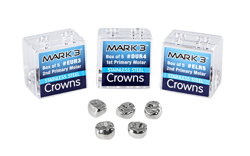 Primary Molar Stainless Steel Crowns 5/pk DLL2
