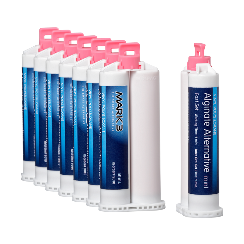 Alginate Alternative (Substitute), Fast Set, Mint Flavor, 8 x 50mL Cartridges per Box MARK3 (9010) 9010