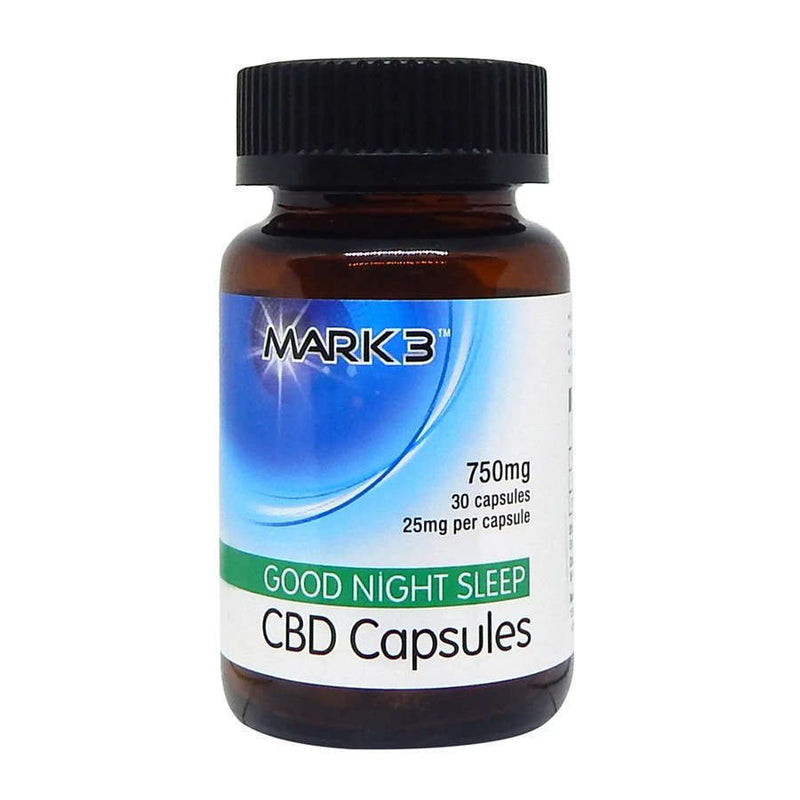 MARK3 Good Night Sleep - Full Spectrum CBD Capsules 750mg (30/bottle) 25mg per Capsule 100-9030