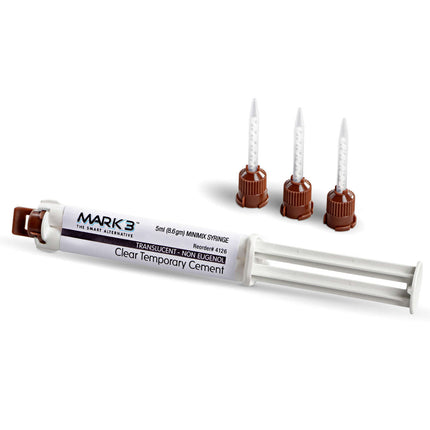 MARK3 Temporary Cement Clear NE Automix Syringe 5ml | 100-4126 | | Cements, Dental Supplies, liners & adhesives, Temporary cement | MARK3 | SurgiMac
