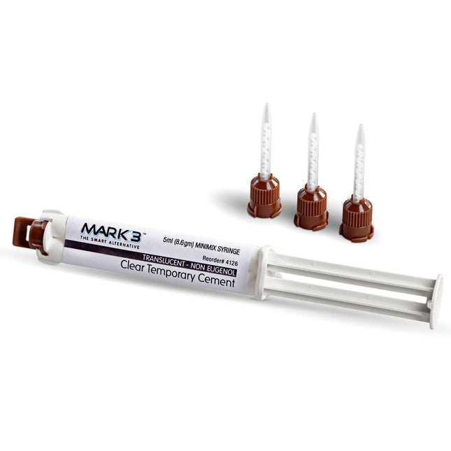 MARK3 Temporary Cement Clear NE Automix Syringe 5ml | 100-4126 | MARK3 | SurgiMac