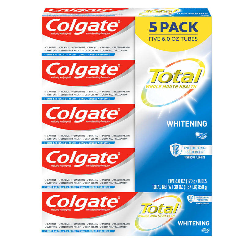 Colgate Total Whitening Toothpaste Gel, 5 pk./ 6 oz. 267368