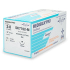 Nonabsorbable Suture with Needle Reli Redisilk Silk MJ-1 1/2 Circle Reverse Cutting Needle Size 3 - 0 Braided | SK7762-M | MYCO Medical | SurgiMac