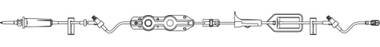 IV Pump Set Outlook Pump 2 Ports 15 Drops / mL Drip Rate 0.2 Micron Filter 119 Inch Tubing Solution 354214