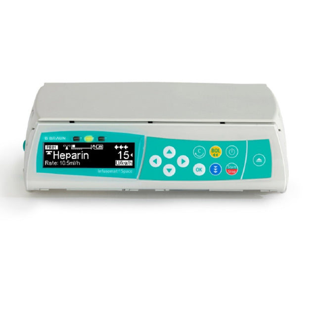 B. Braun Medical | Large Volume Infusion Pump Infusomat Space NiMH Rechargeable Battery Linear Peristaltic NonWireless 0.1 to 9999 mL Volume 0.1 to 1200 mL / Hr. Flow Rate | 639-003