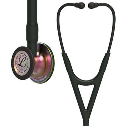 Stethoscope, Rainbow Finish Chestpiece, Black Tube, 27" | 6165 | SurgiMac