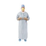 Surgical Gown with Towel Aero Chrome Silver Sterile AAMI Level 4 Disposable 44674