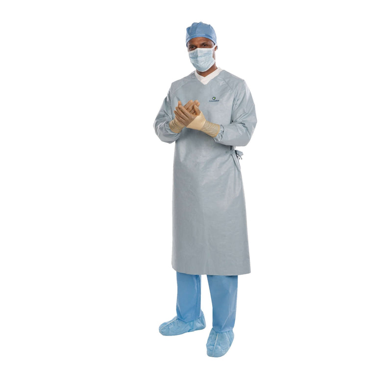 Surgical Gown with Towel Aero Chrome Silver Sterile AAMI Level 4 Disposable 44679