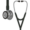Stethoscope, Mirror Finish Chestpiece, Black Tube, 27
