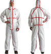 Coverall, 4XL, White, Disposable