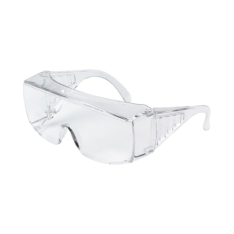 Safety Glasses Yukon® XL Wraparound Clear Tint Polycarbonate Lens Clear Frame Over Ear One Size Fits Most 9800XL