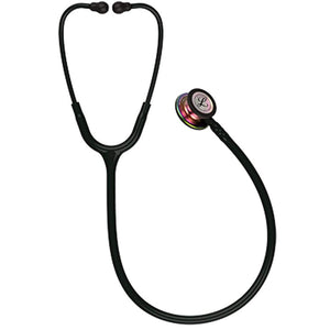 Stethoscope, Rainbow-Finish Chestpiece, Black Tubing, 27" 5870