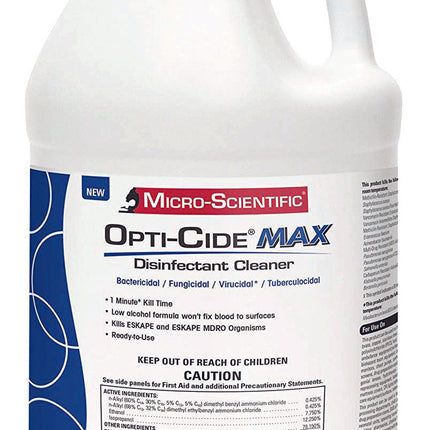 Opti-Cide Max Surface Disinfectant Cleaner Alcohol Based Manual Pour Liquid 1 gal