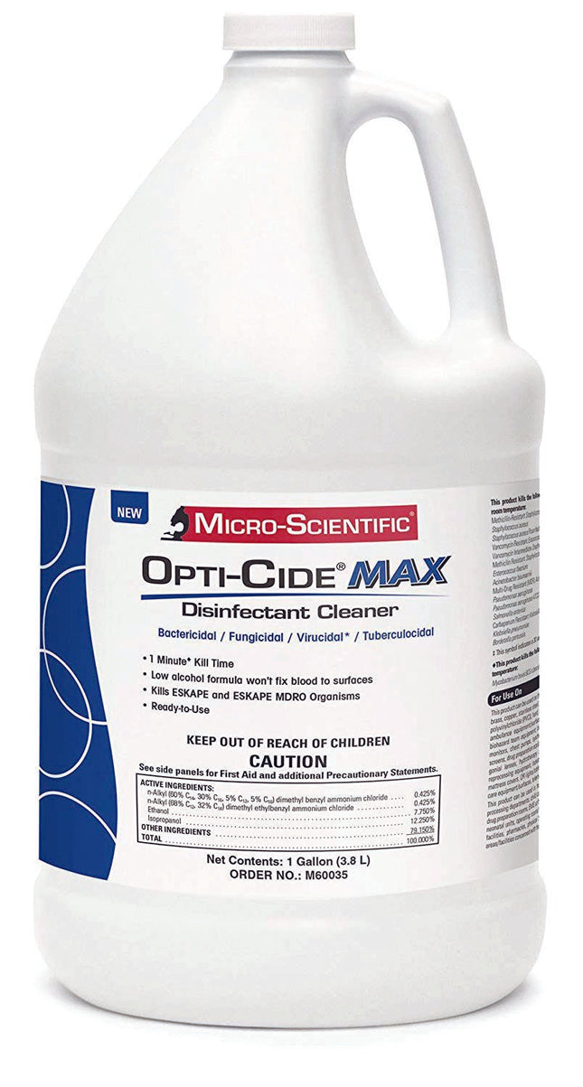 Micro Scientific Industries | Opti-Cide Max Surface Disinfectant Cleaner Alcohol Based Manual Pour Liquid 1 gal | M60035