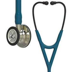 Stethoscope, Champagne-Finish Chestpiece and Stem, Caribbean Blue Tube, Smoke Headset, 27" 6190