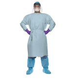 Chemotherapy Procedure Gown Halyard Chemo360 Blue NonSterile ASTM F739-12 Disposable 47346