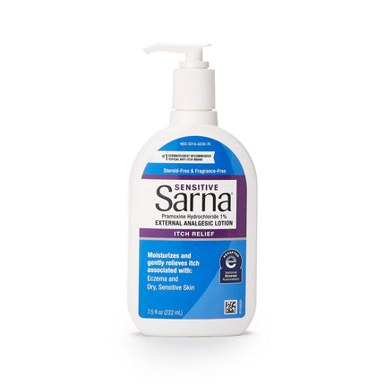 Itch Relief Sarna ® Sensitive 1% Strength Lotion 7.5 oz. Bottle | 30316023075 | | Emerson Healthcare, Infection Control, Itch Relief | Emerson Healthcare | SurgiMac